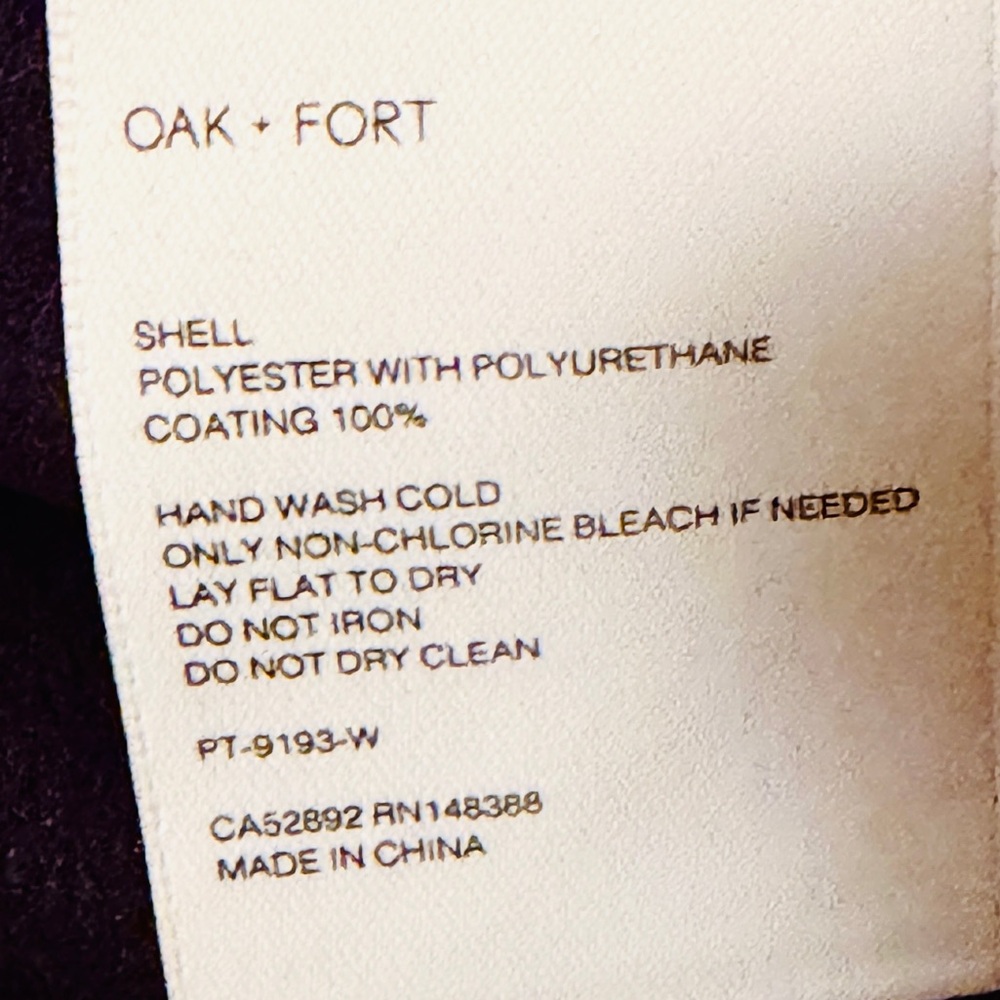NWOT OAK + FORT Black Leather Pants - Picture 11 of 11